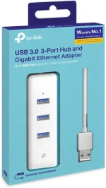 هاب USB 3.0 سه پورت و کارت شبکه تی پی-لینک مدل UE330 - تصویر 4