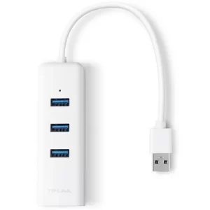 هاب USB 3.0 سه پورت و کارت شبکه تی پی-لینک مدل UE330