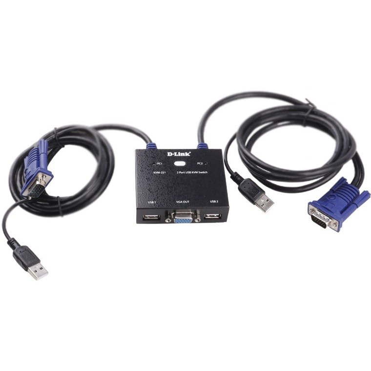 KVM سوییچ دو پورت دی لینک مدل KVM-221