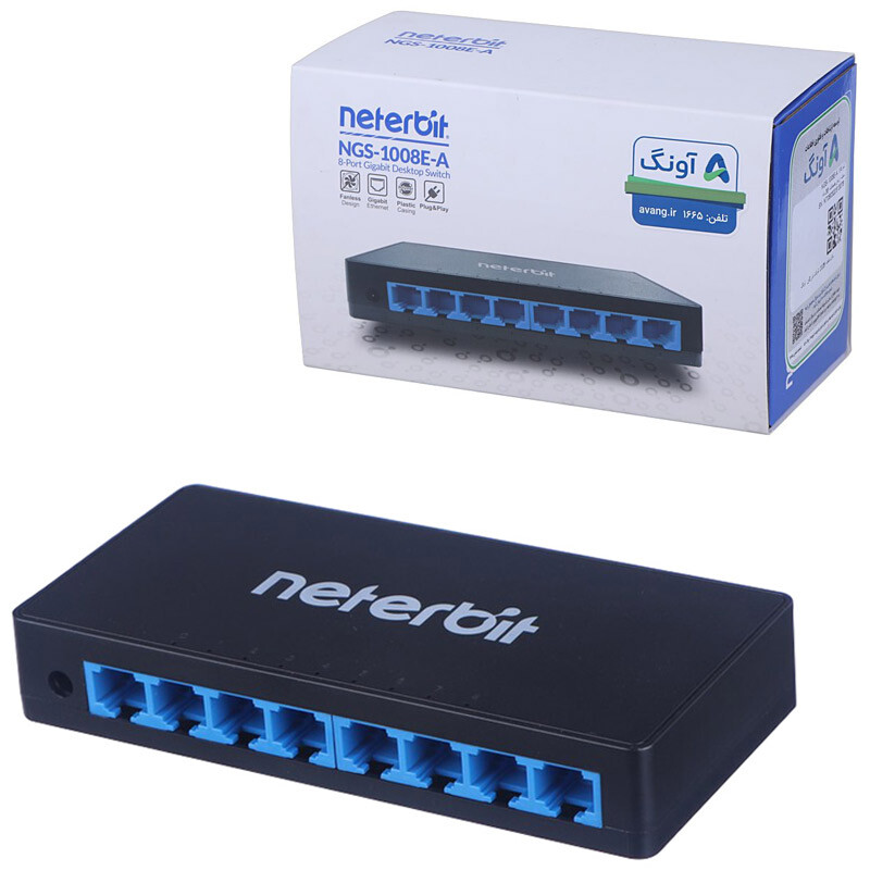 سوییچ 8 پورت نتربیت مدل NGS-1008E-A
